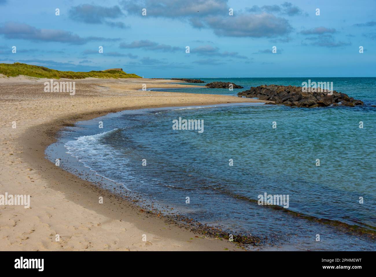 Grenen is Denmark's northernmost point and the tip of Skagens Odde. Stock Photo