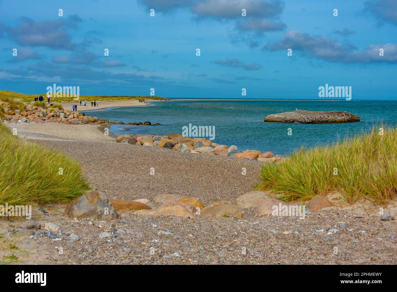 Grenen is Denmark's northernmost point and the tip of Skagens Odde. Stock Photo