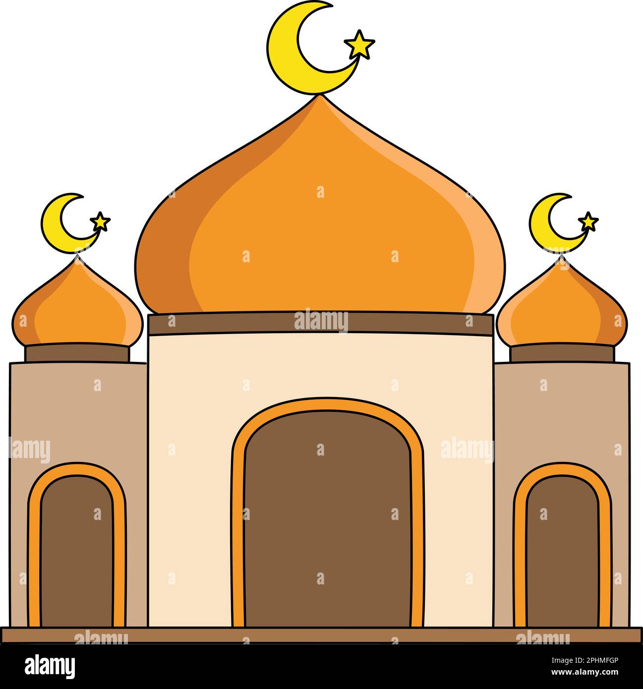 Mosque Cartoon Colored Clipart Illustration Stock Vector Image And Art