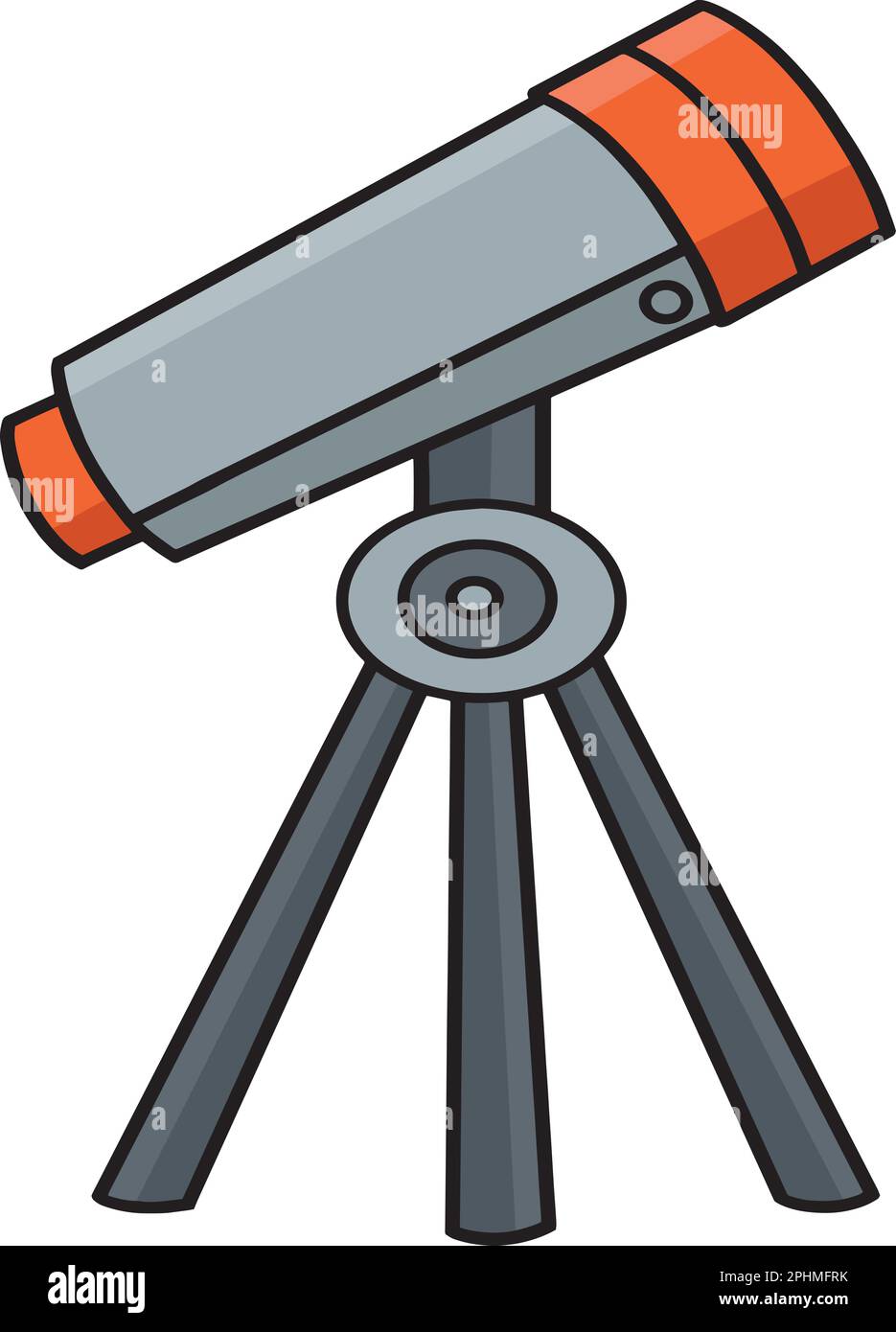 Telescope Cartoon Colored Clipart Illustration Stock Vector Image & Art -  Alamy