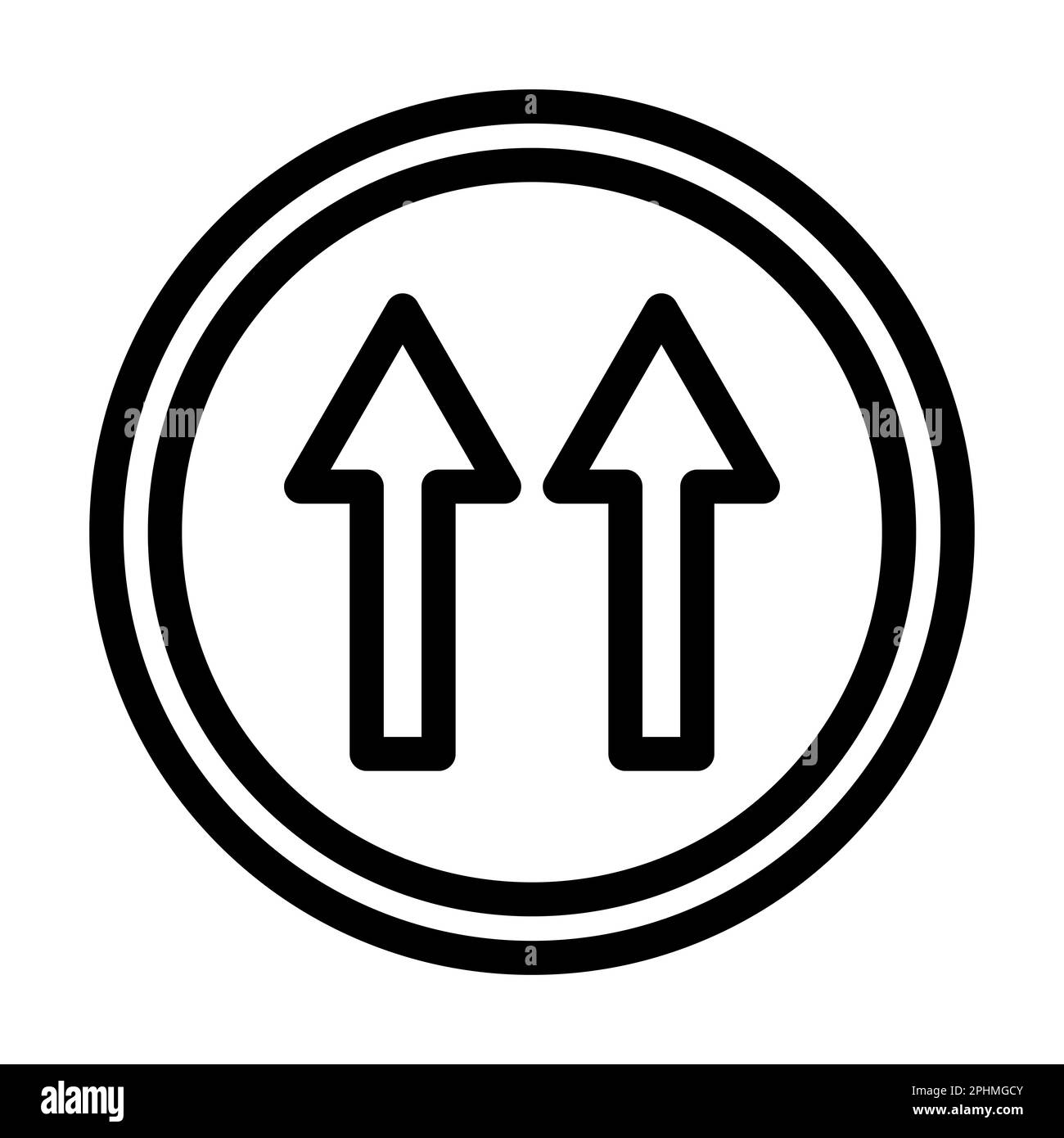 One Way Vector Thick Line Icon For Personal And Commercial Use Stock ...