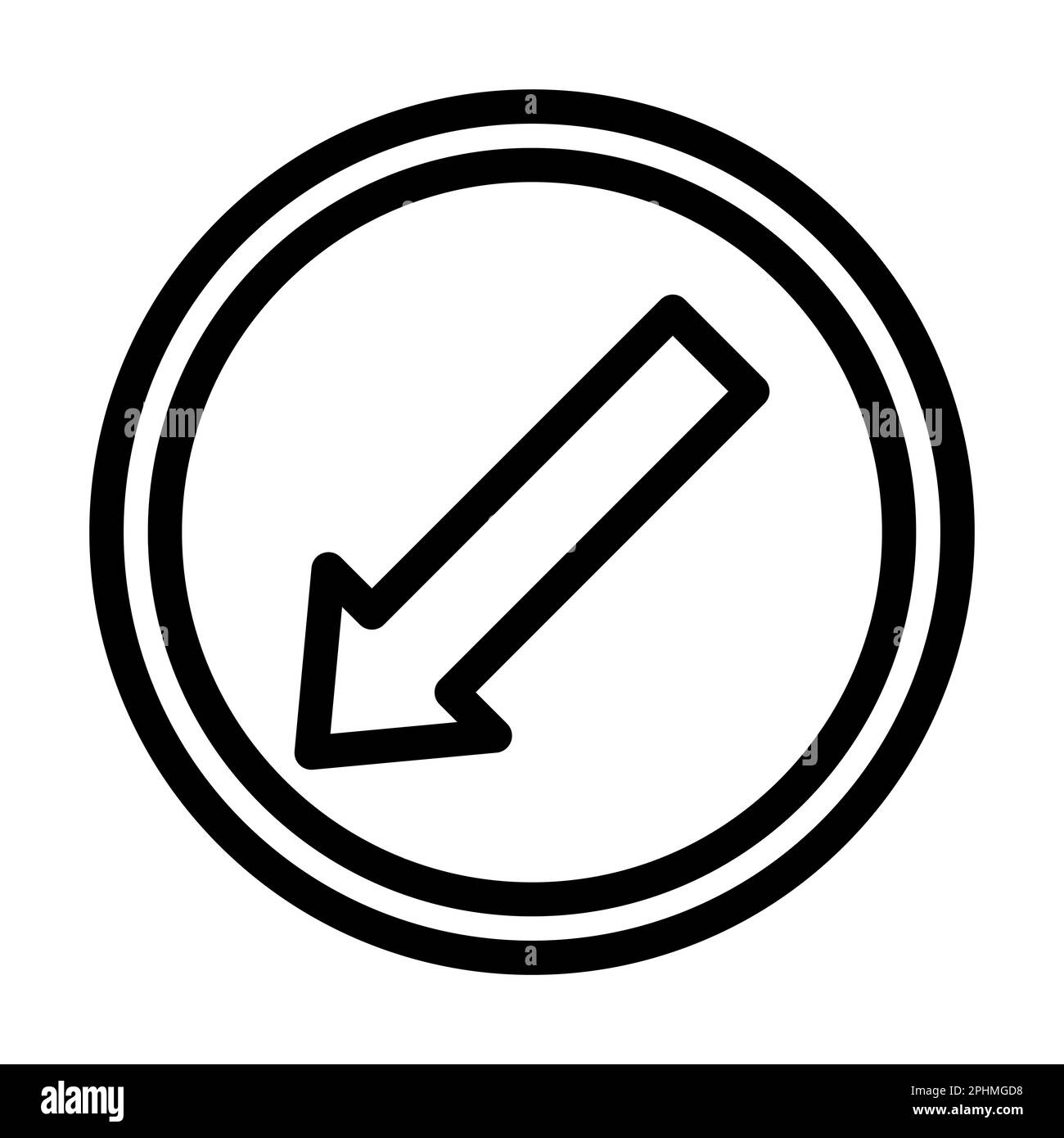 keep Right Vector Thick Line Icon For Personal And Commercial Use Stock ...