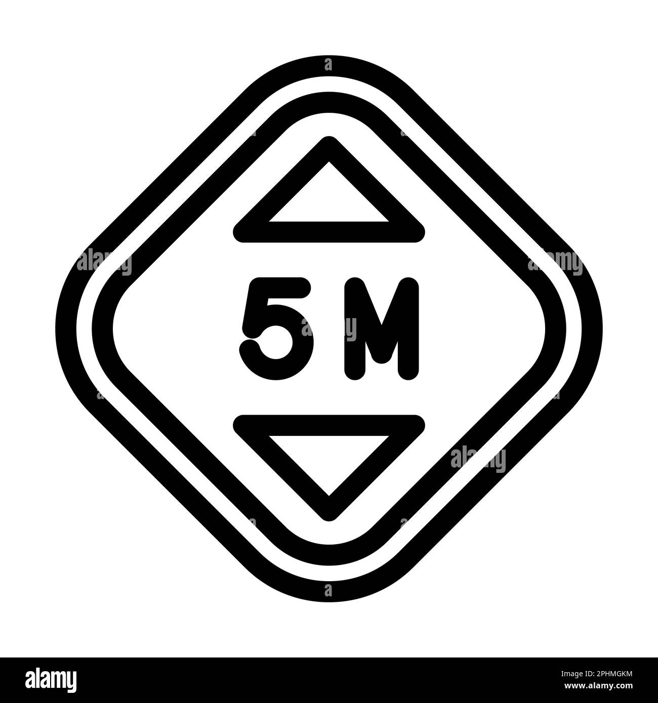 Height Vector Thick Line Icon For Personal And Commercial Use Stock ...