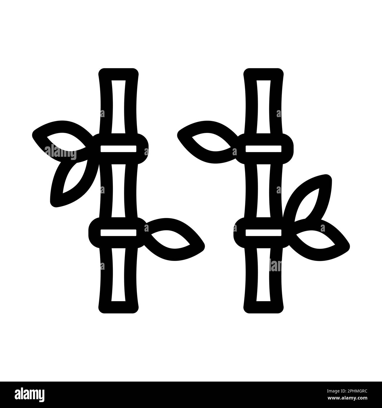 Bamboo Vector Thick Line Icon For Personal And Commercial Use Stock ...