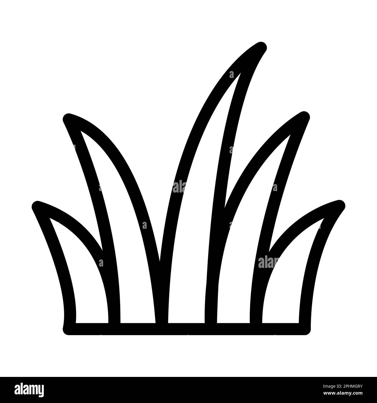 Grass Vector Thick Line Icon For Personal And Commercial Use Stock ...