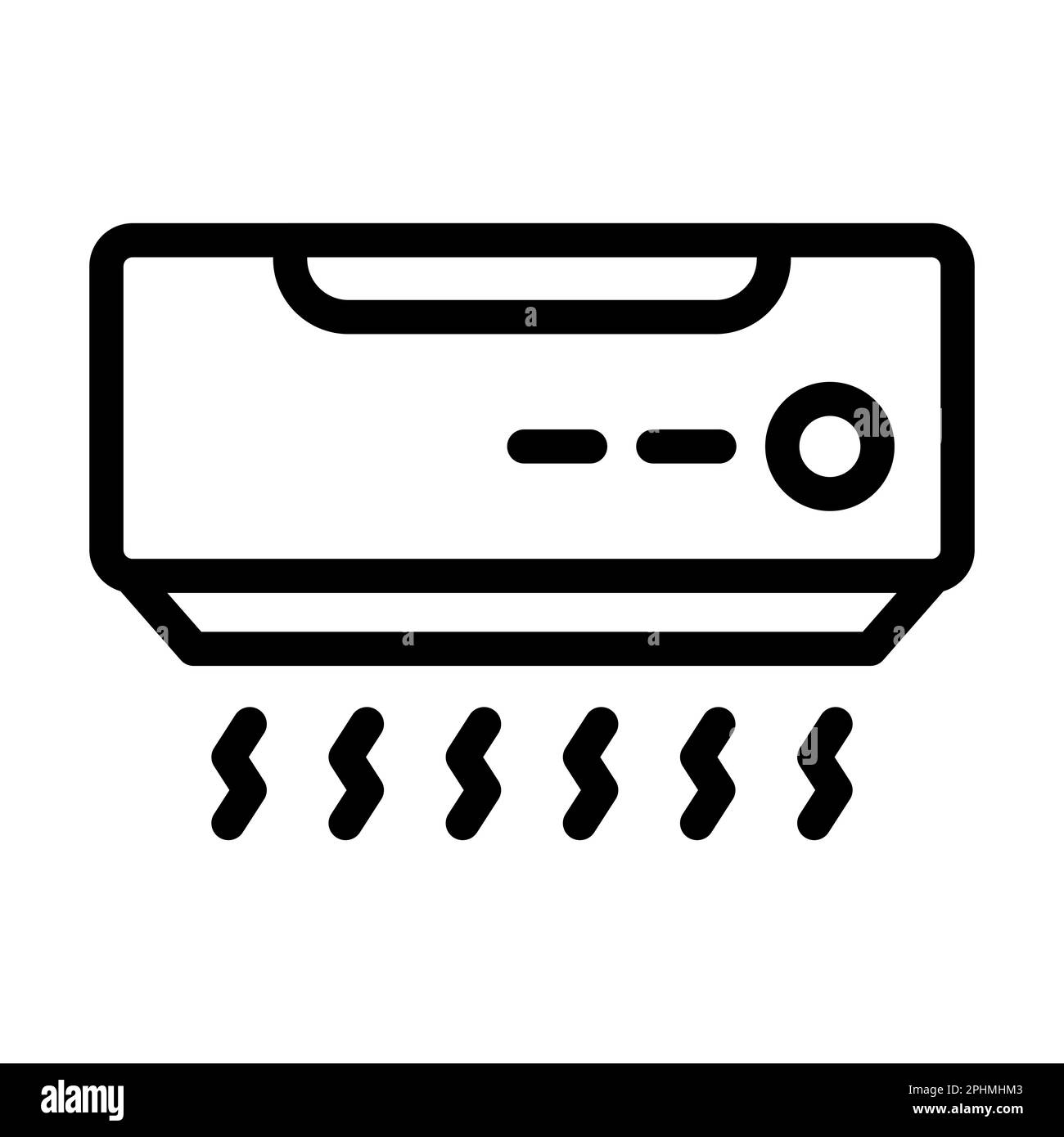 Air Conditioner Vector Thick Line Icon For Personal And Commercial Use ...