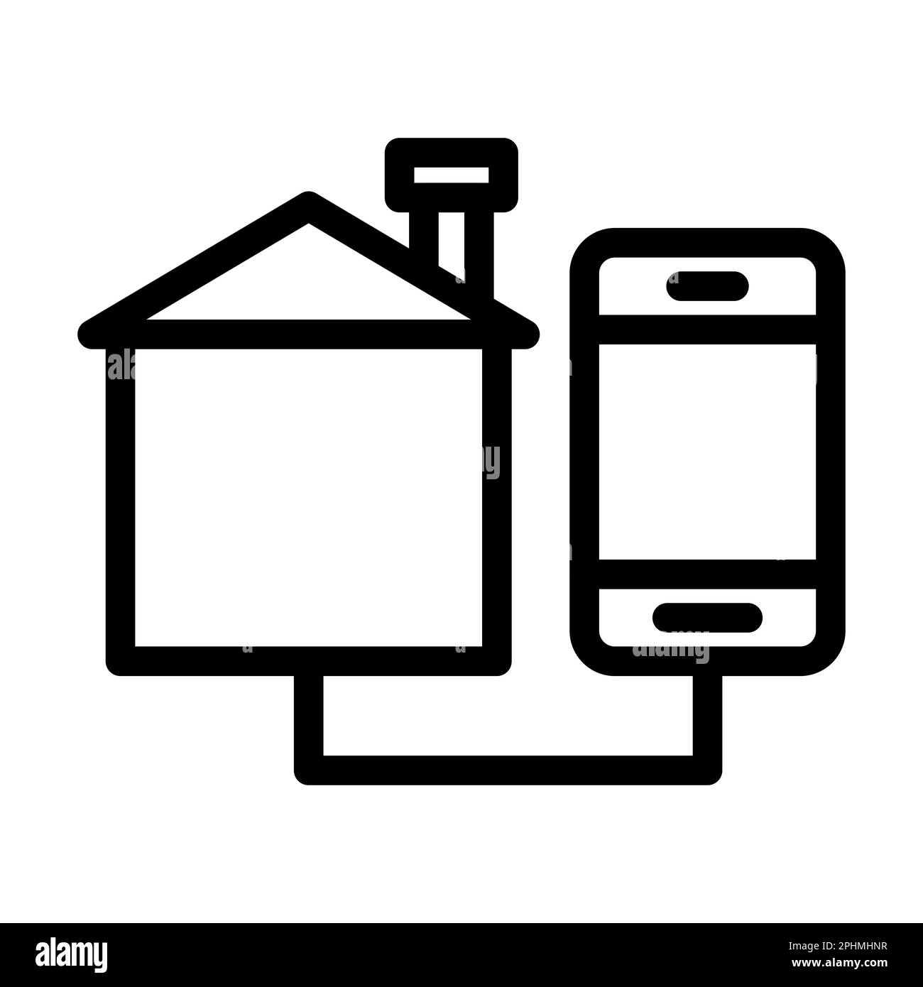 Home Monitoring Vector Thick Line Icon For Personal And Commercial Use