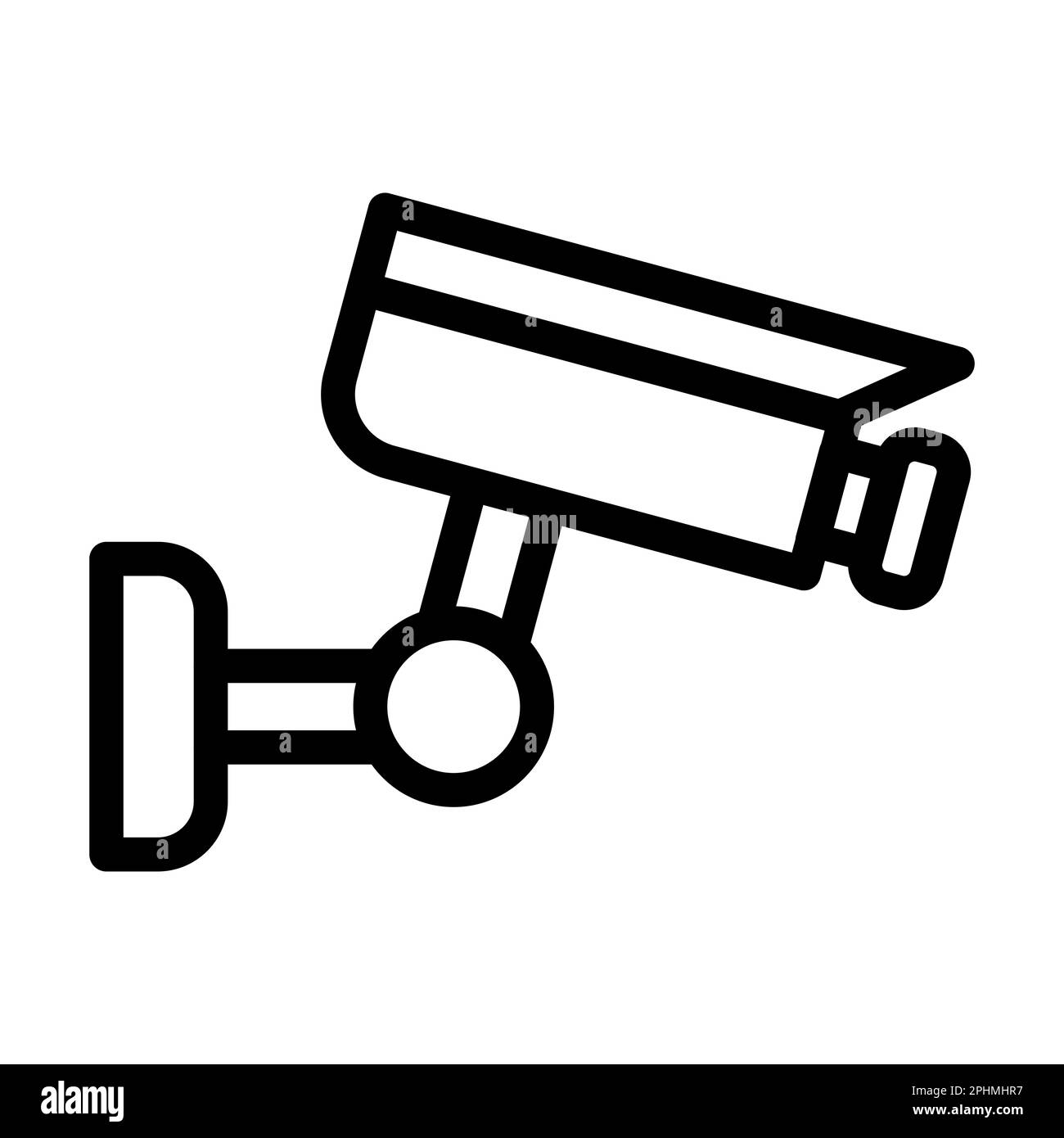 Security Camera Vector Thick Line Icon For Personal And Commercial Use ...