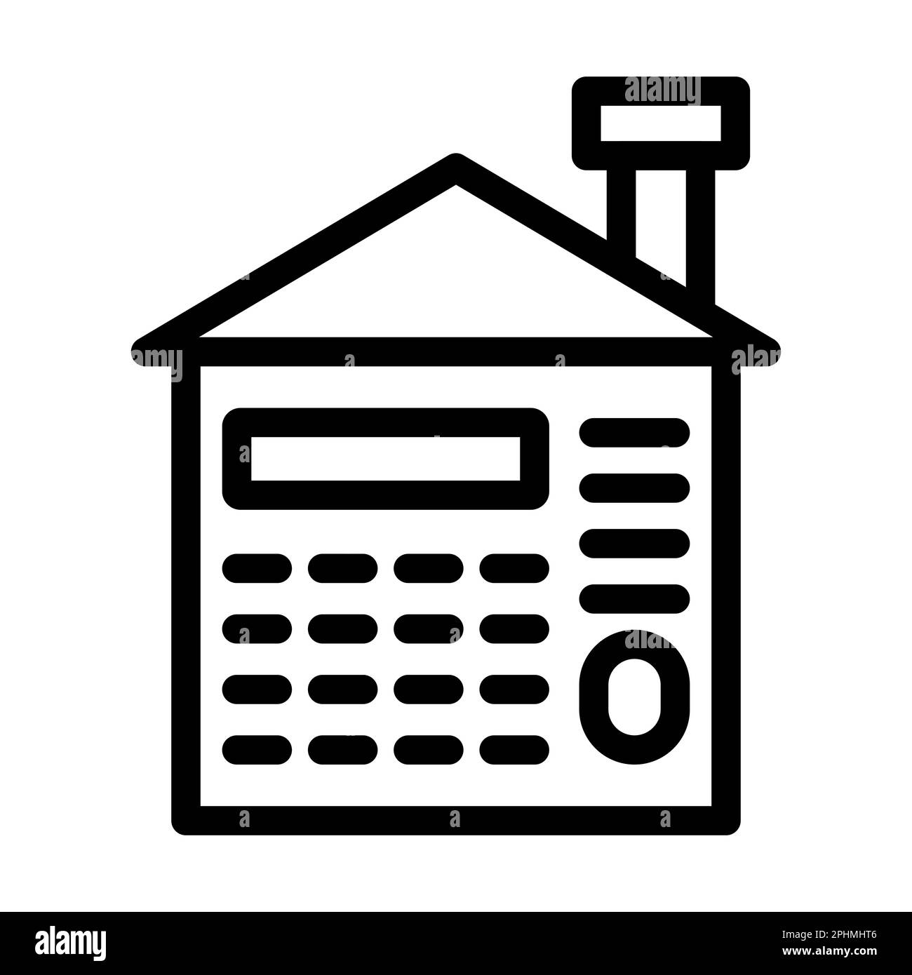 Security System Vector Thick Line Icon For Personal And Commercial Use ...