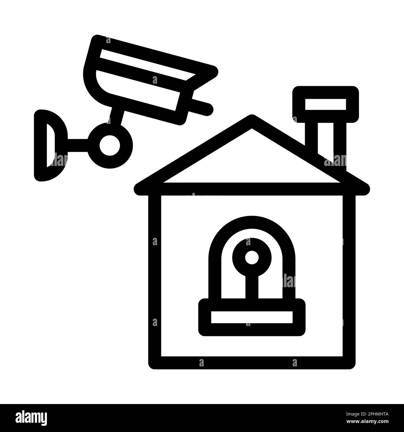 Smart Alarm Vector Thick Line Icon For Personal And Commercial Use