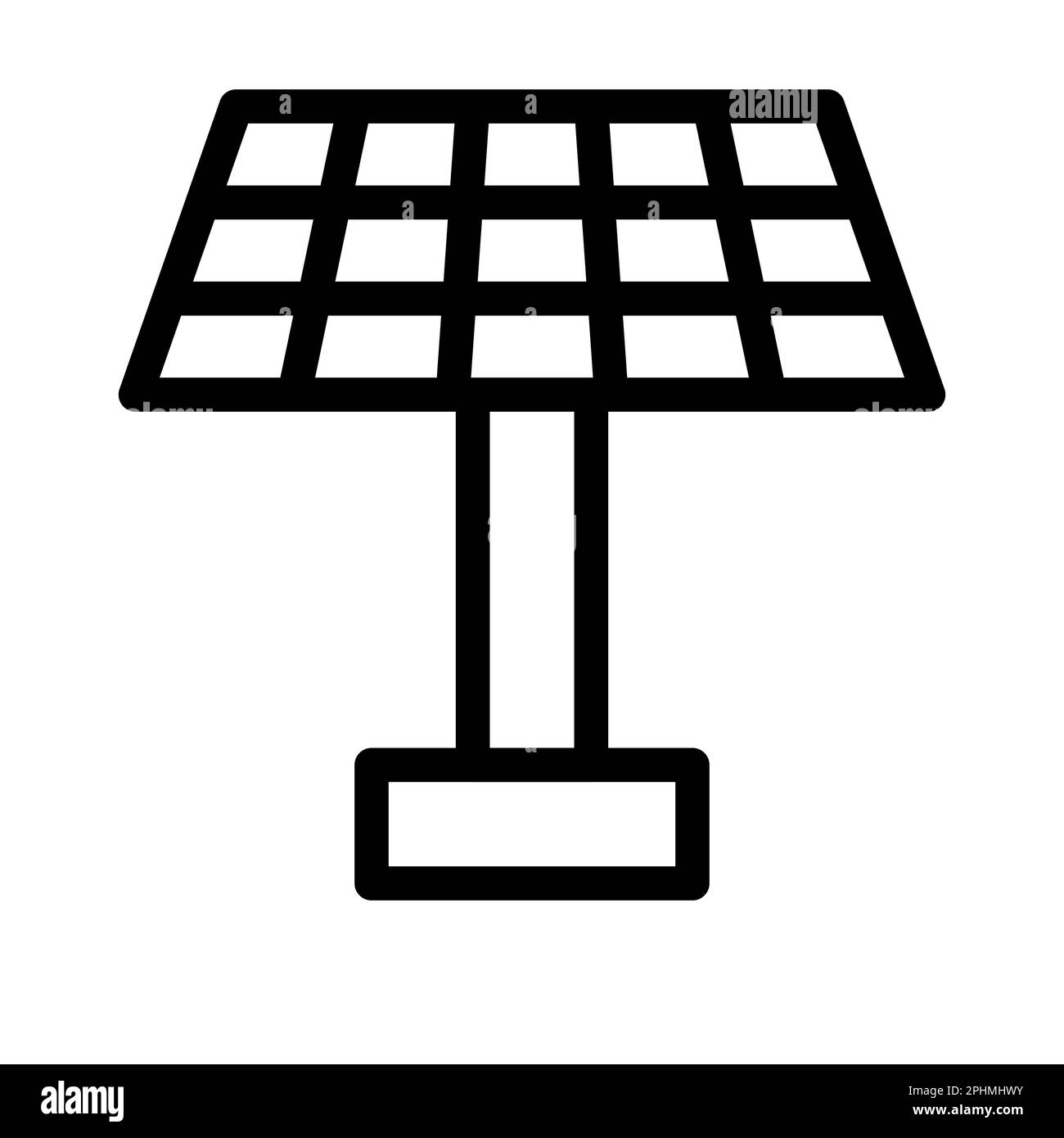 Solar Panel Vector Thick Line Icon For Personal And Commercial Use ...
