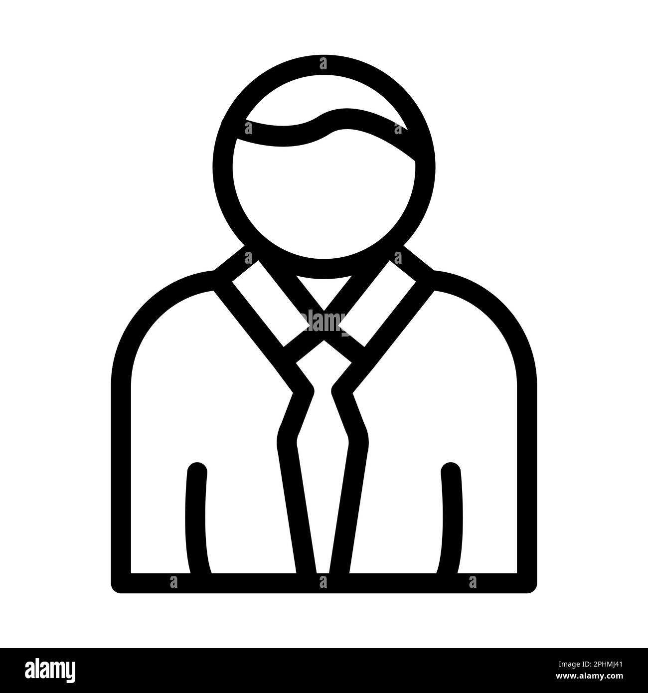 Commercial User Vector Thick Line Icon For Personal And Commercial Use. Stock Photo