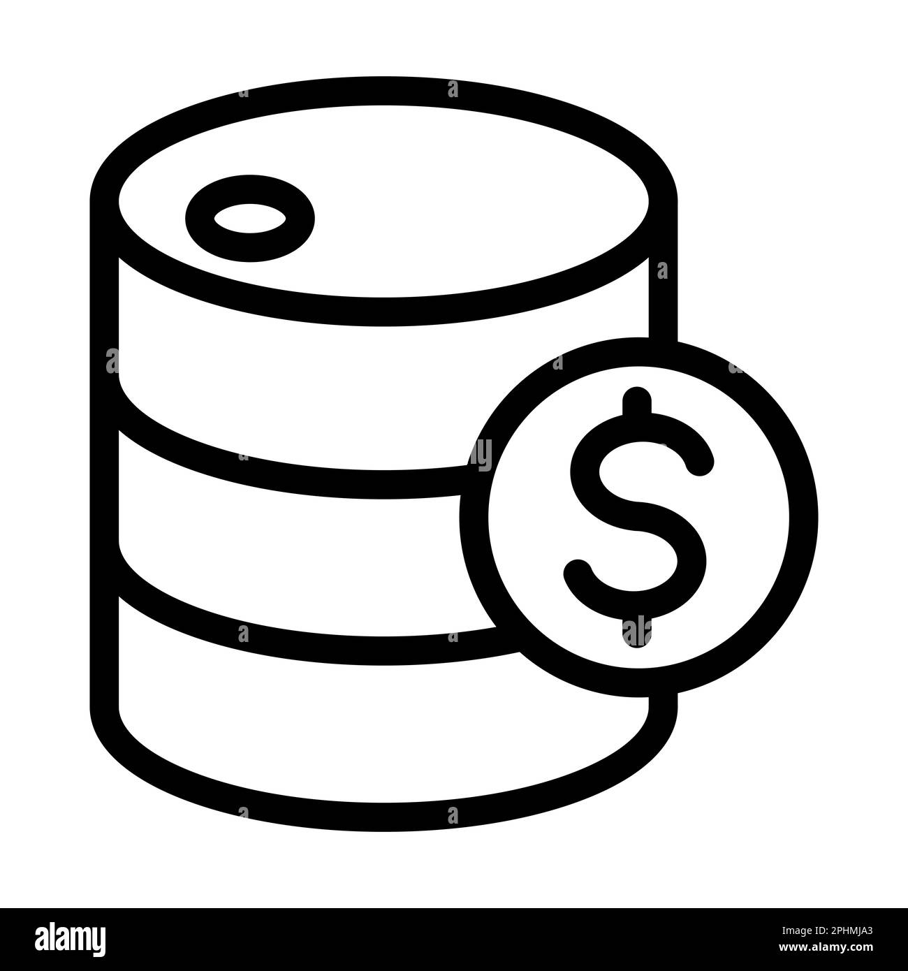Oil Price Vector Thick Line Icon For Personal And Commercial Use Stock ...