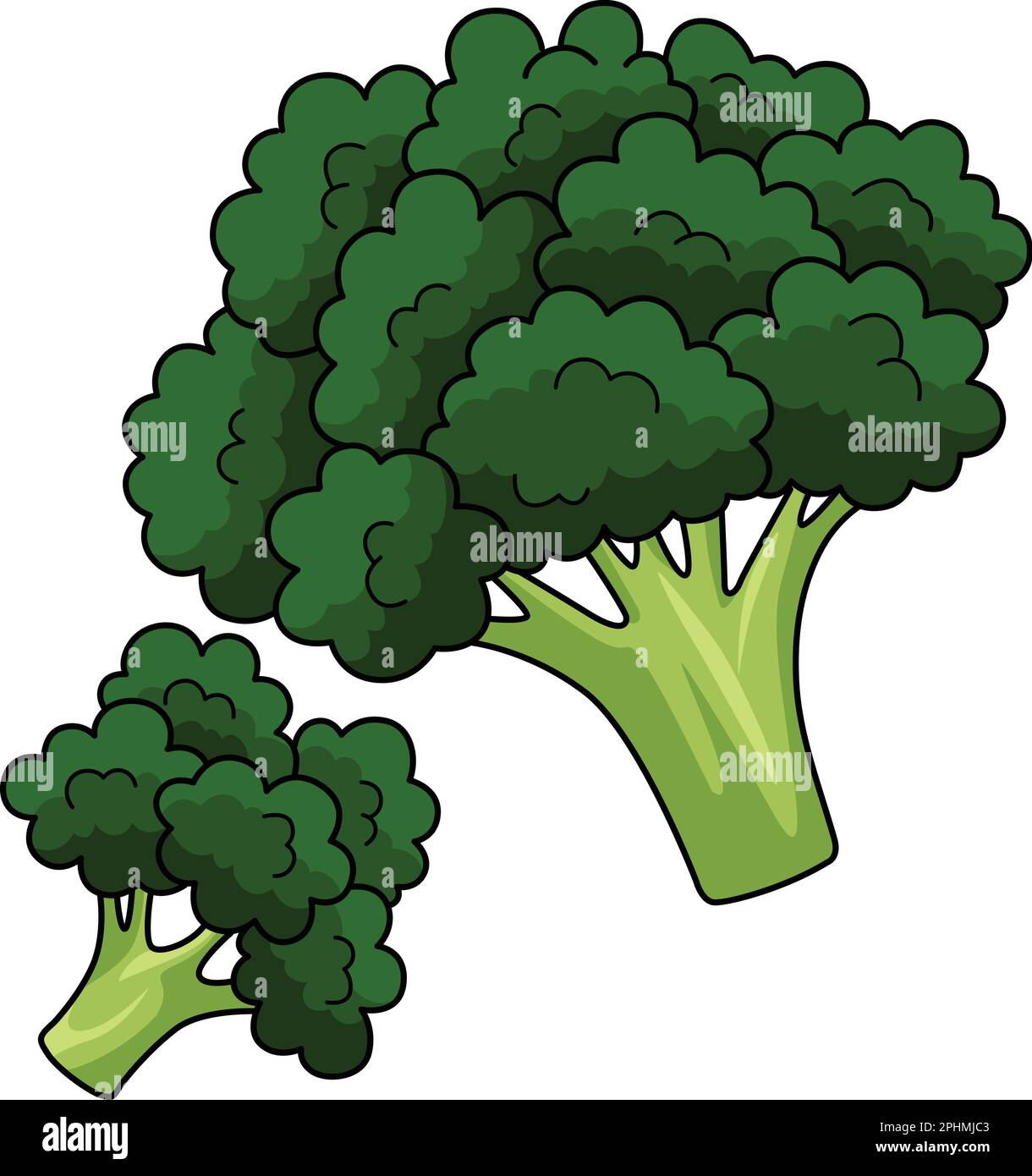 Broccoli Vegetable Cartoon Colored Clipart Stock Vector Image & Art Alamy