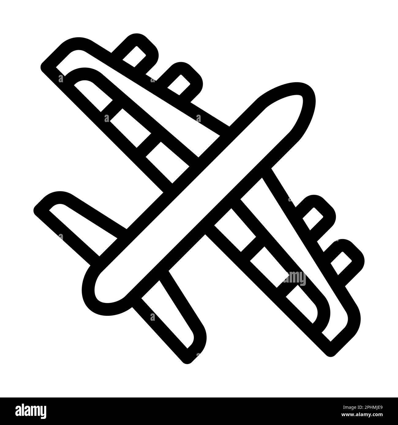 Air Transportation Vector Thick Line Icon For Personal And Commercial