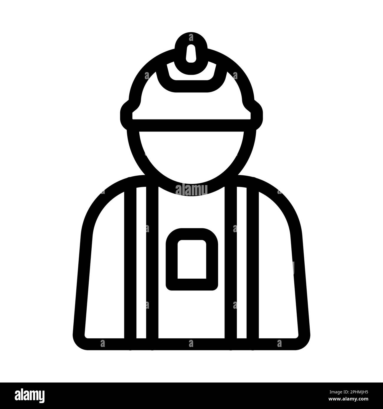 Worker Vector Thick Line Icon For Personal And Commercial Use Stock ...