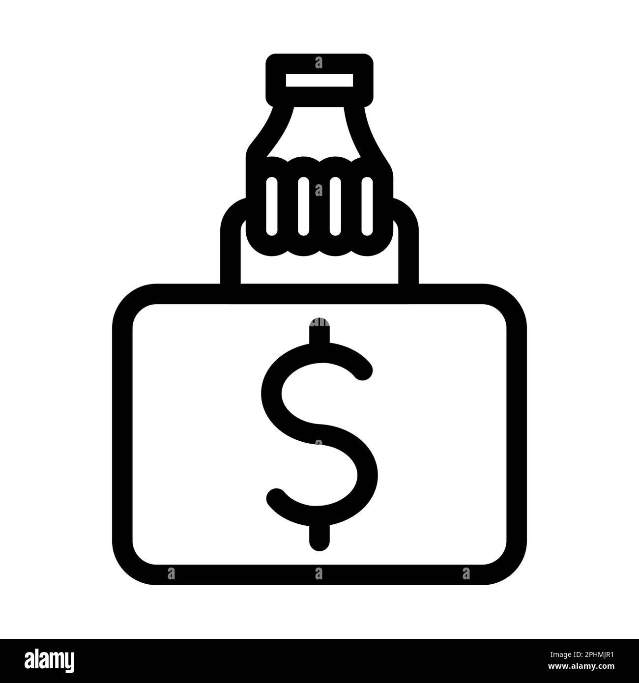 Money Laundering Vector Thick Line Icon For Personal And Commercial Use. Stock Photo