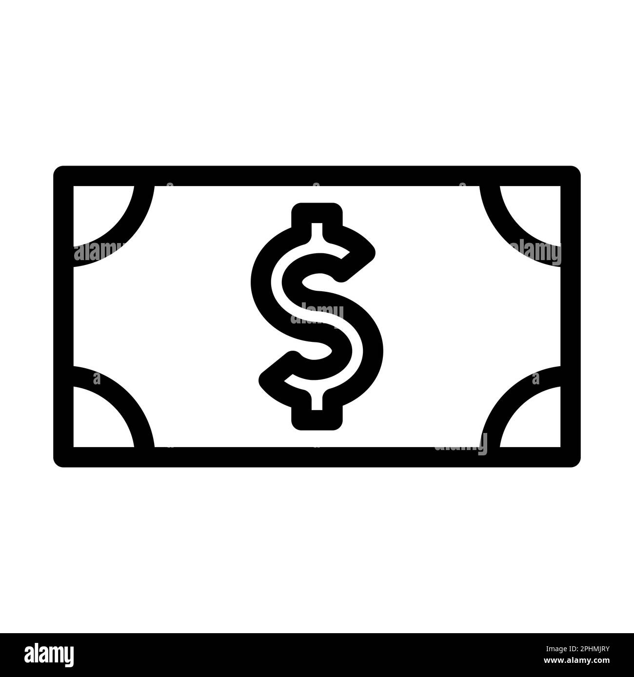 Money Vector Thick Line Icon For Personal And Commercial Use Stock ...
