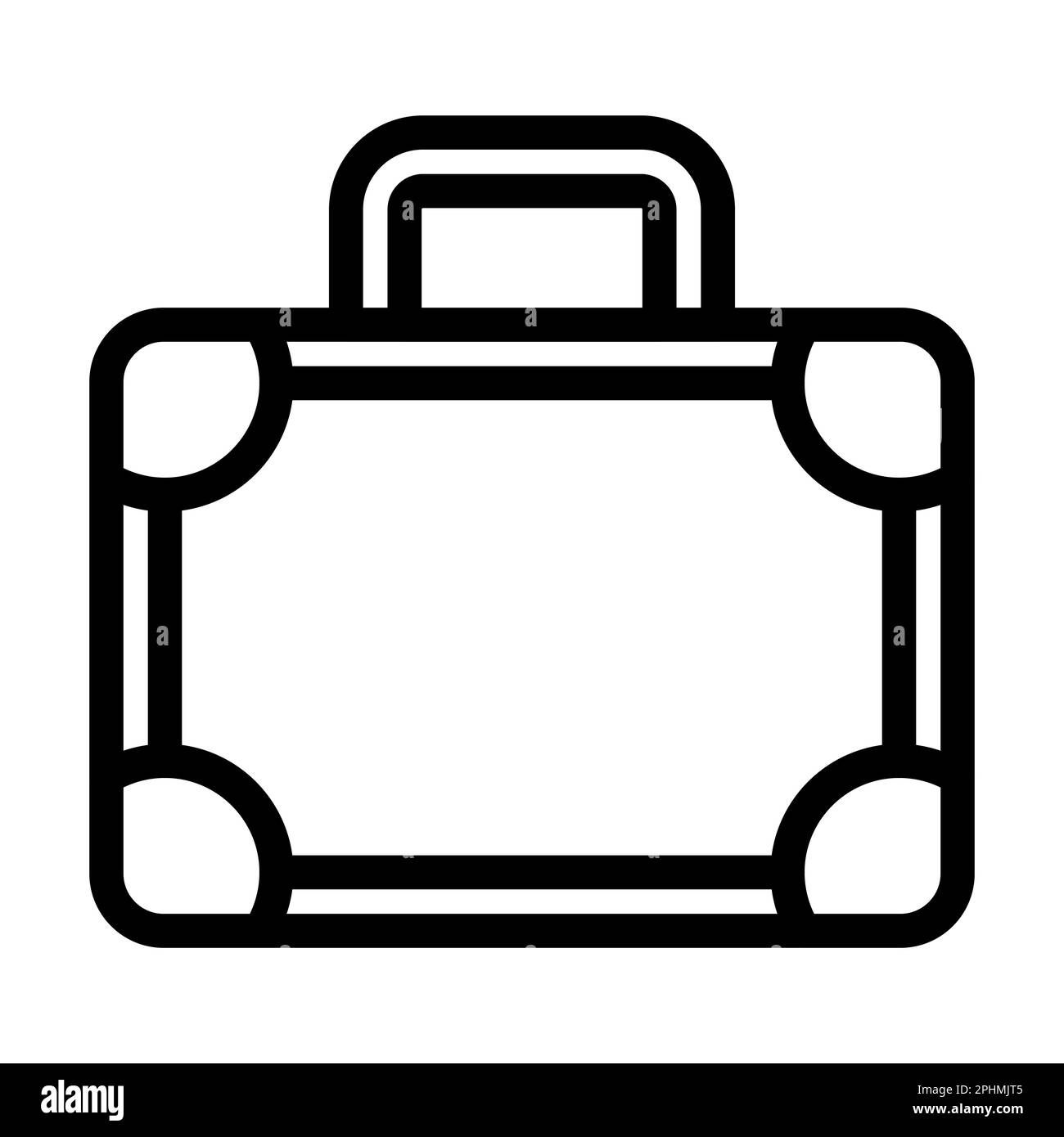 Briefcase Vector Thick Line Icon For Personal And Commercial Use Stock ...