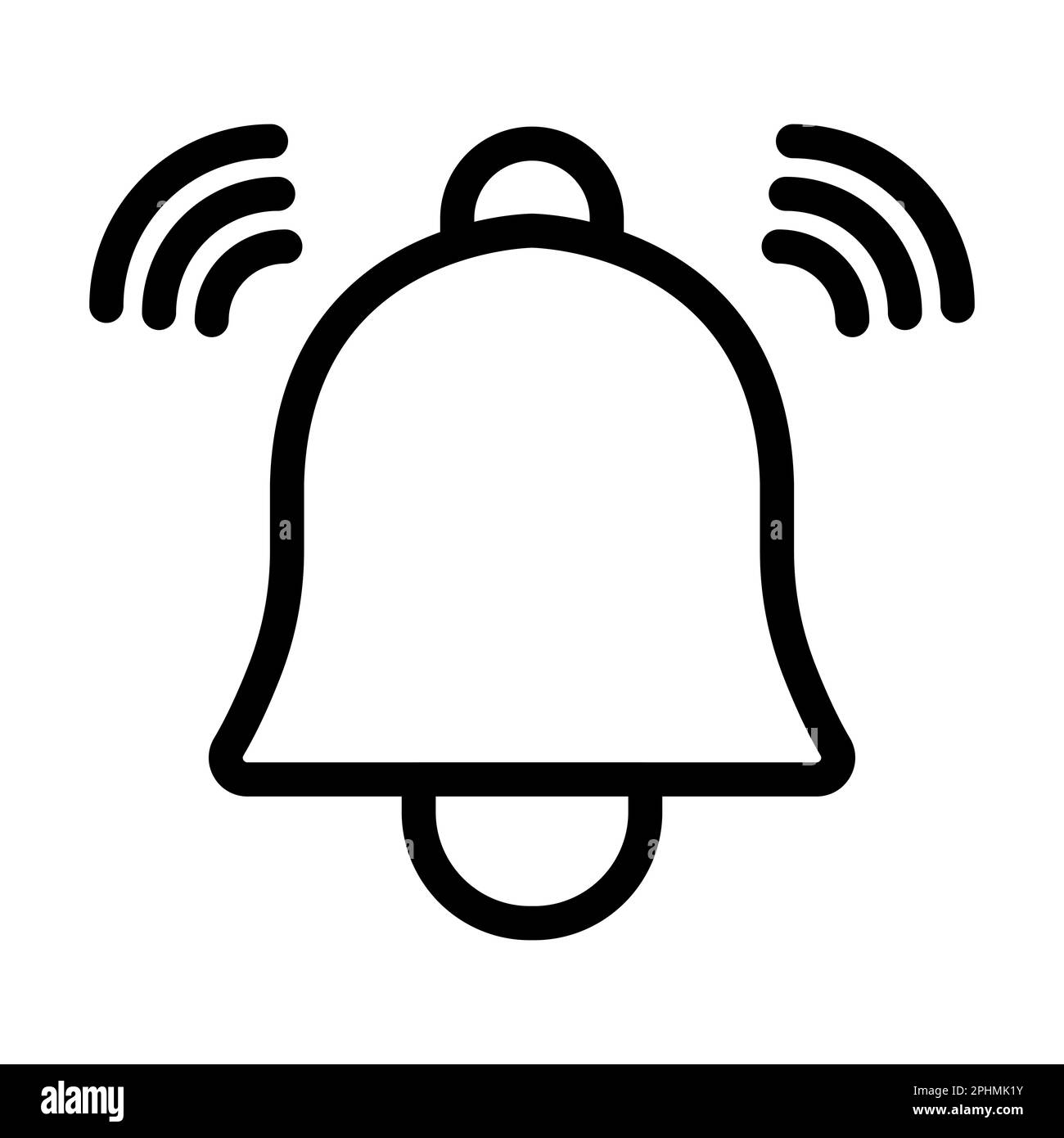 Alarm Vector Thick Line Icon For Personal And Commercial Use Stock ...