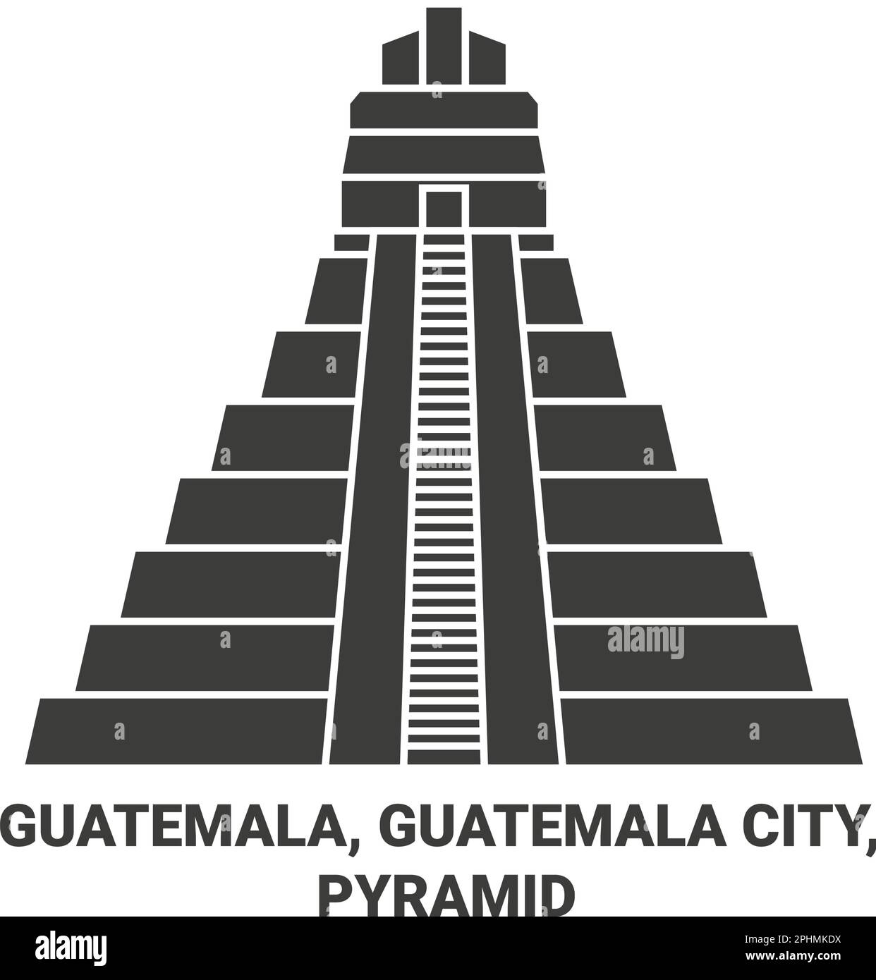 Guatemala, Guatemala City, Travels Landsmark travel landmark vector illustration Stock Vector