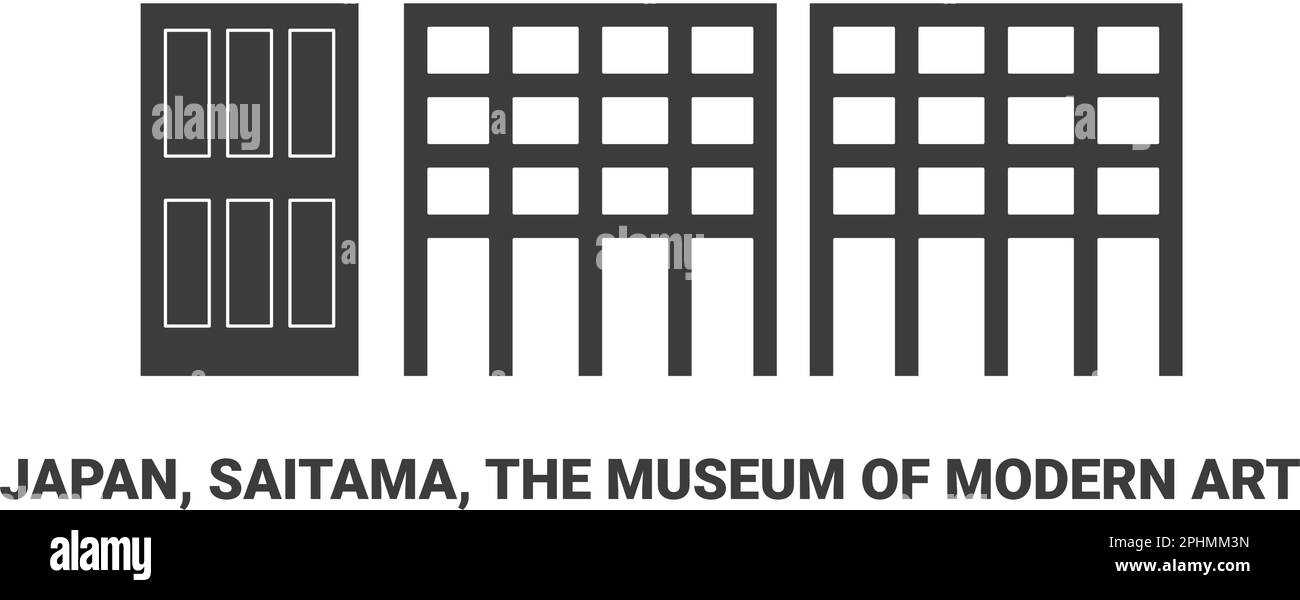 Japan, Saitama, The Museum Of Modern Art, travel landmark vector