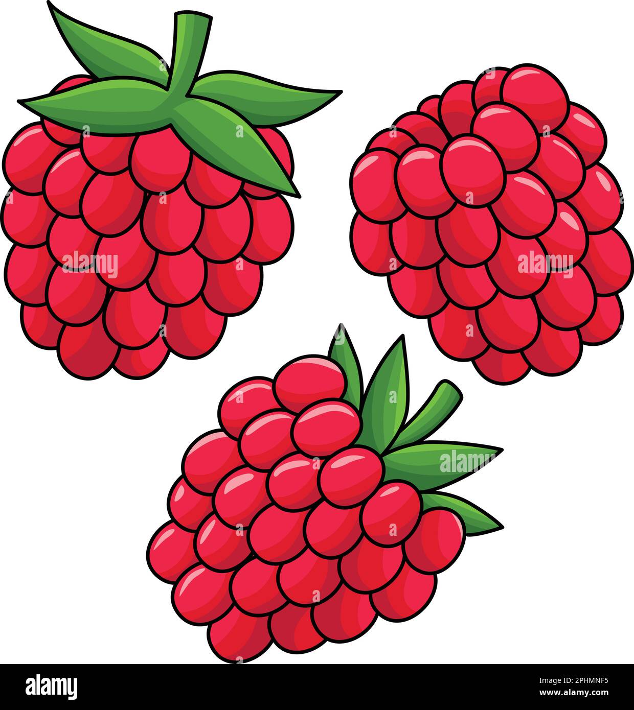 Raspberry Fruit Cartoon Colored Clipart Stock Vector Image & Art - Alamy