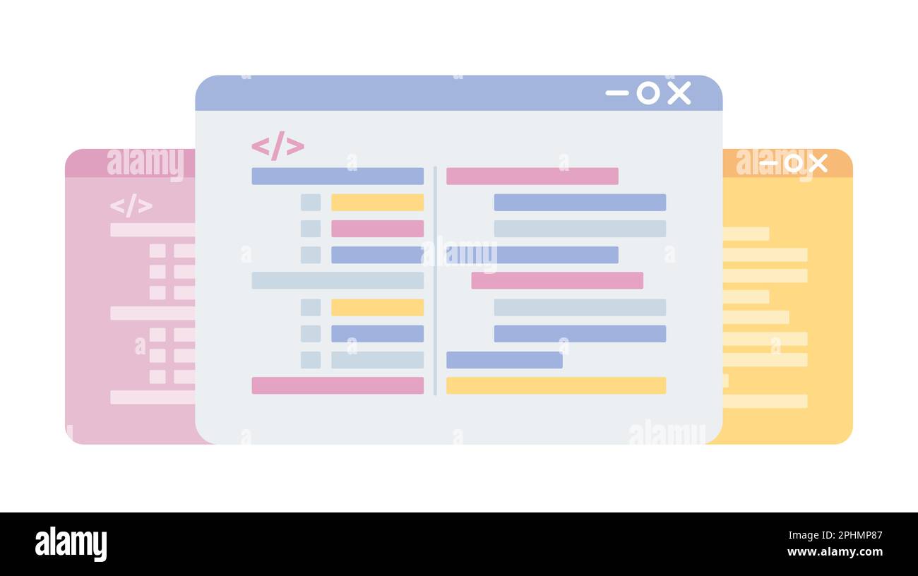 Computer programmer screens Stock Vector Images Alamy