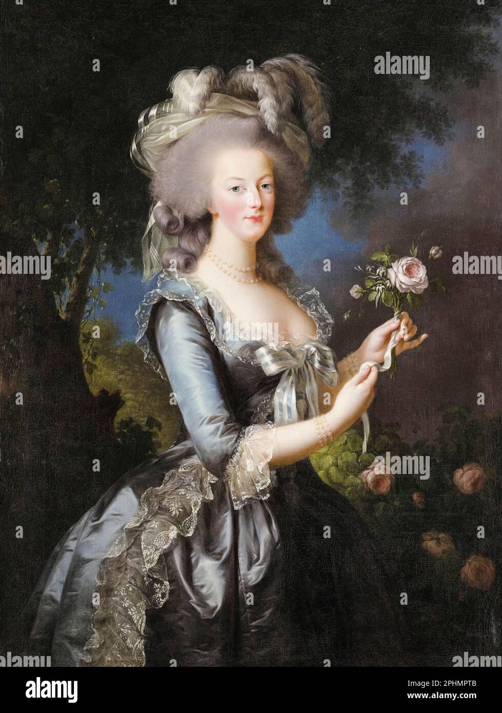 Marie-Antoinette (1755-1793), Queen of France, portrait painting by Elisabeth Vigee Le Brun, 1783 Stock Photo