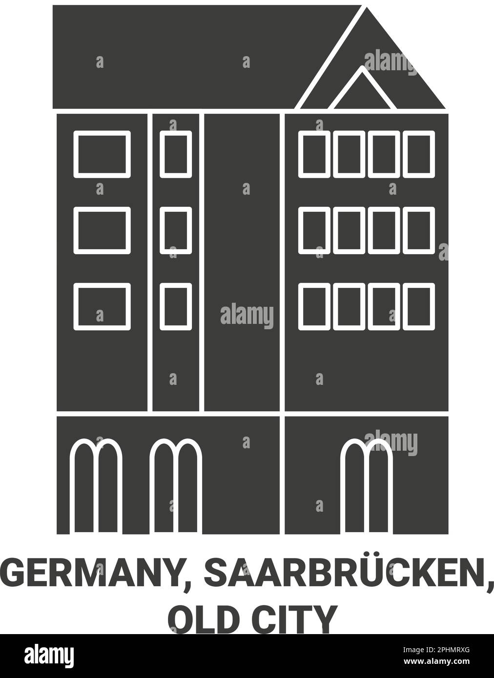 Germany, Saarbrucken, Travels Landsmark travel landmark vector illustration Stock Vector