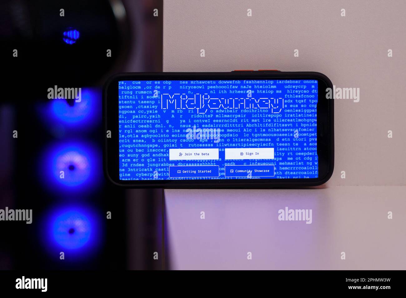 Tyumen, Russia-March 24, 2023: Midjourney Website Home Page. Midjourney