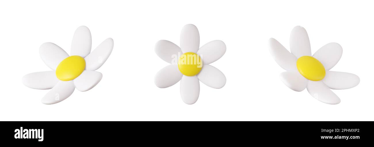 3d colorful daisy flower Stock Vector Image & Art - Alamy