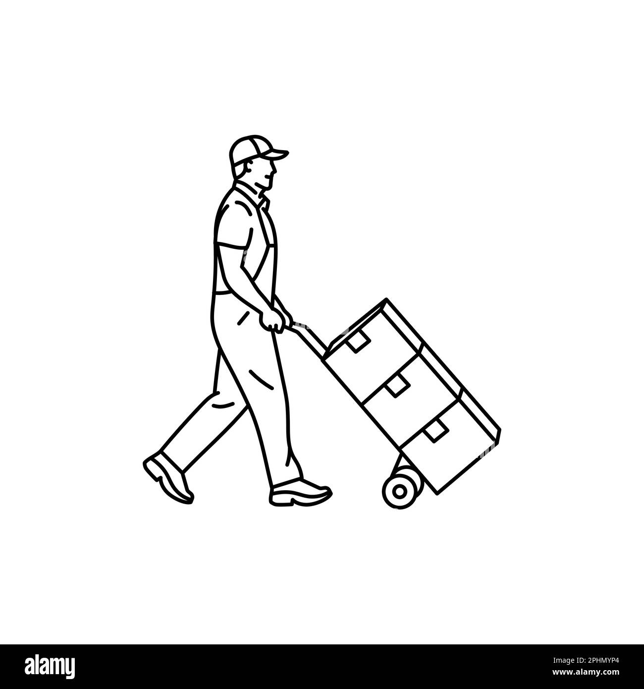 7615+ Delivery Man Mockup