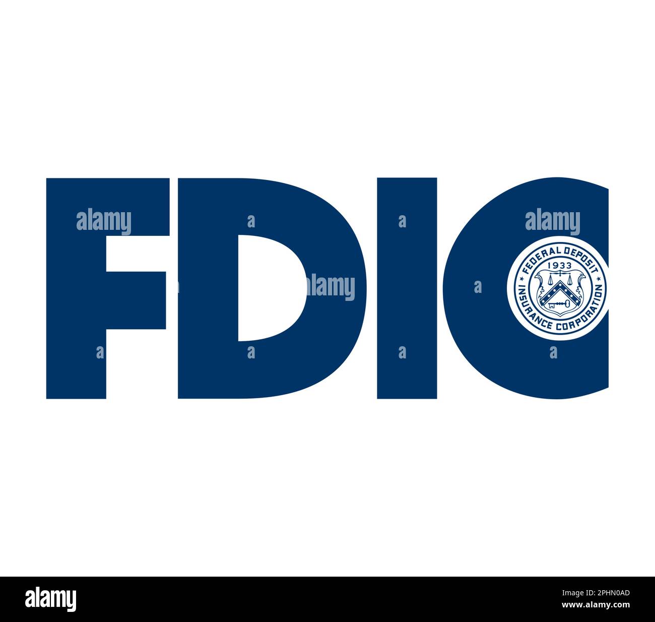 Federal Deposit Insurance Corporation logo Stock Photo