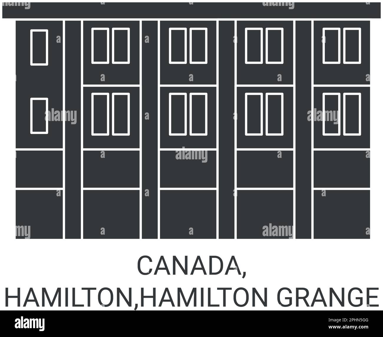 Canada, Hamilton,Hamilton Grange travel landmark vector illustration Stock Vector