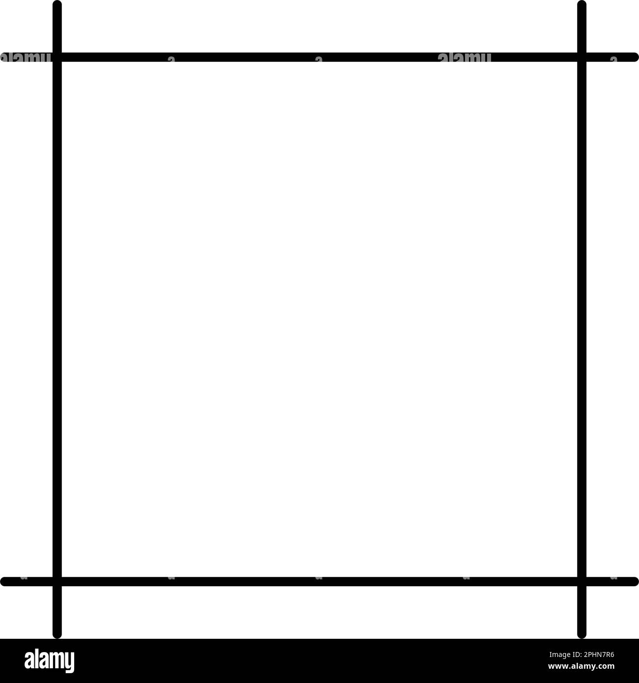Square frame shape icon, vertical decorative vintage border doodle element  for simple banner design in vector illustration Stock Vector Image & Art -  Alamy