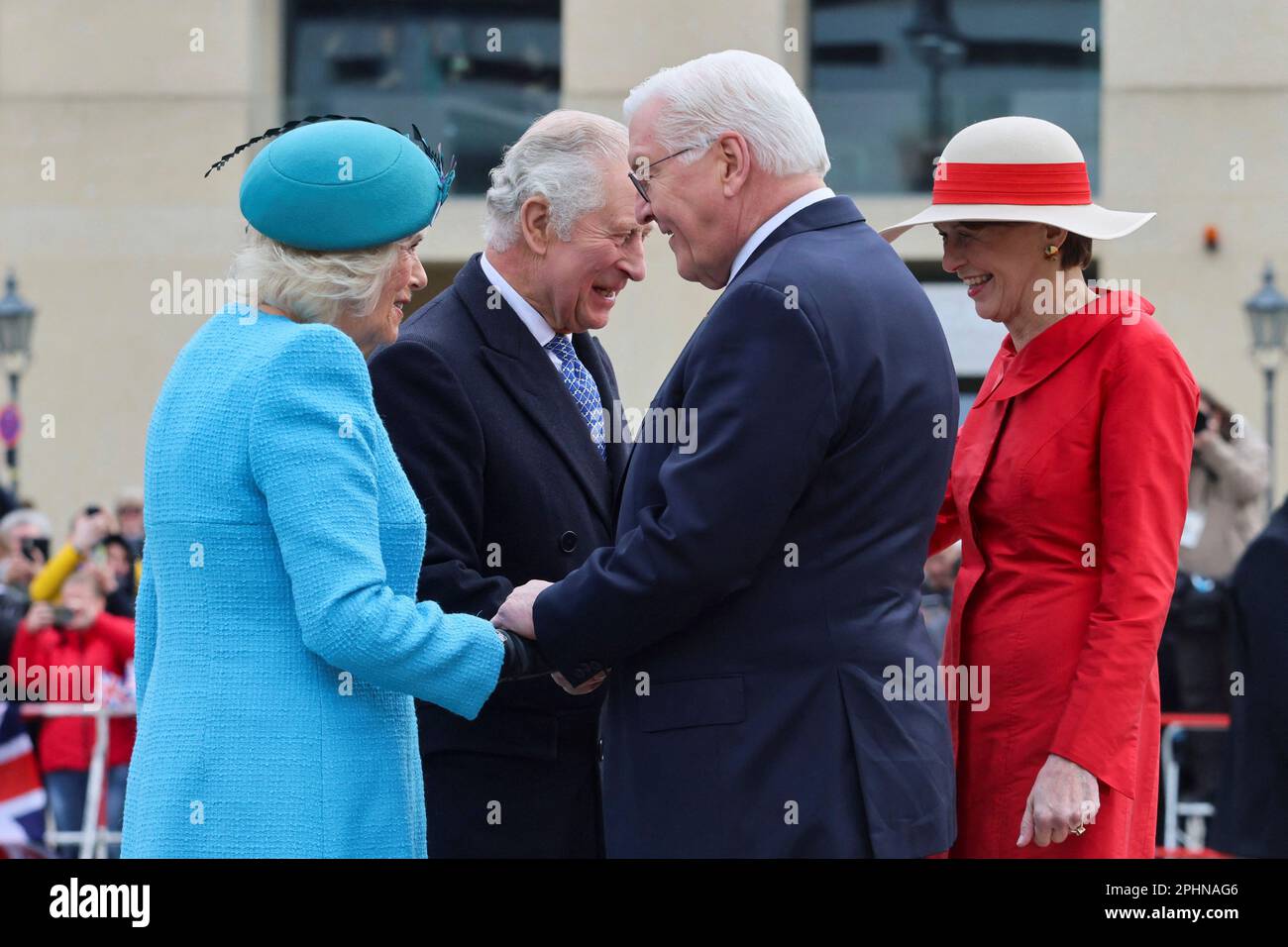 German President Frank-Walter Steinmeier, his wife Elke Buedenbender ...