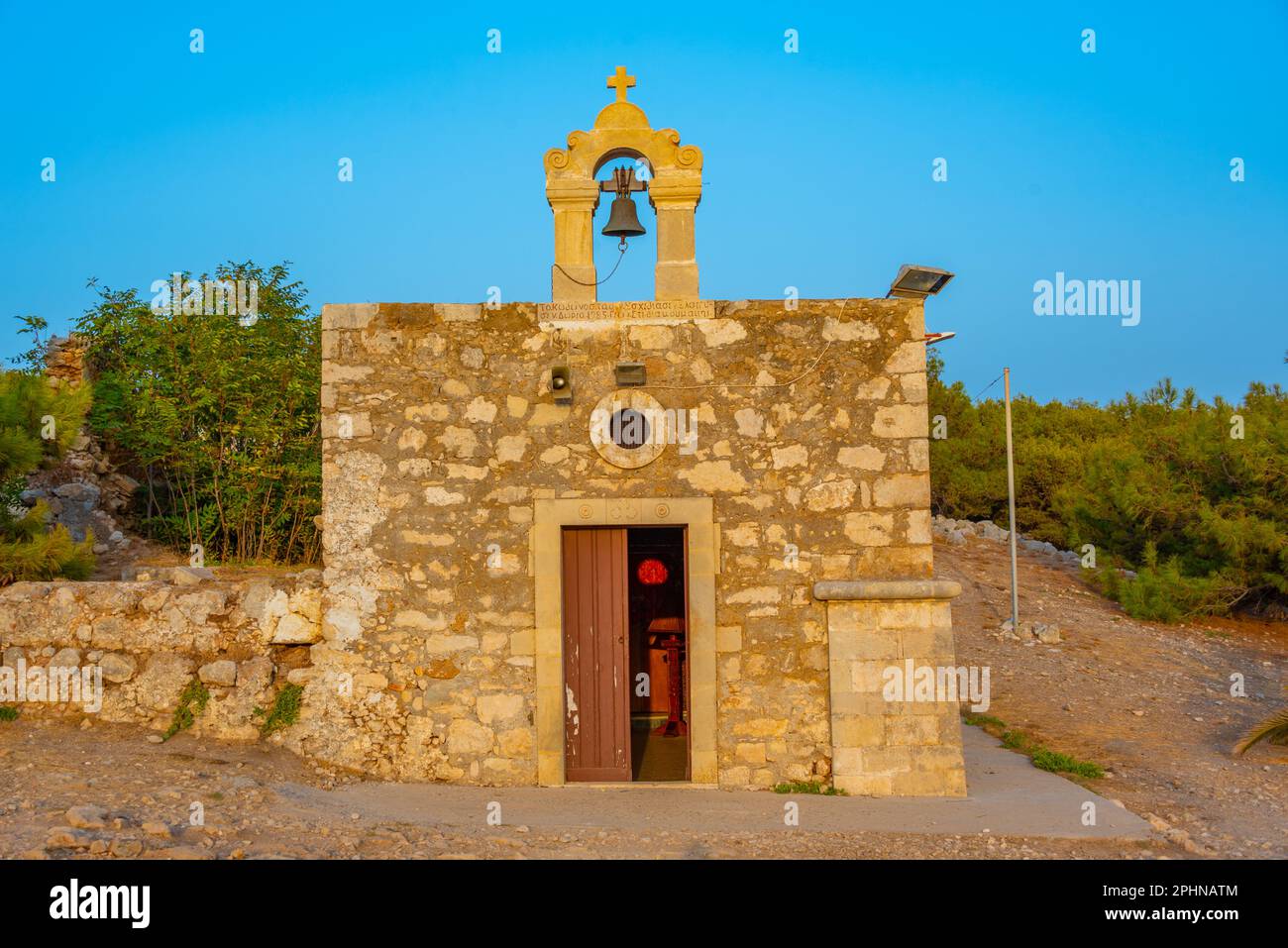 Saint Catharine church at Venetian Fortezza Castle in Greek town ...