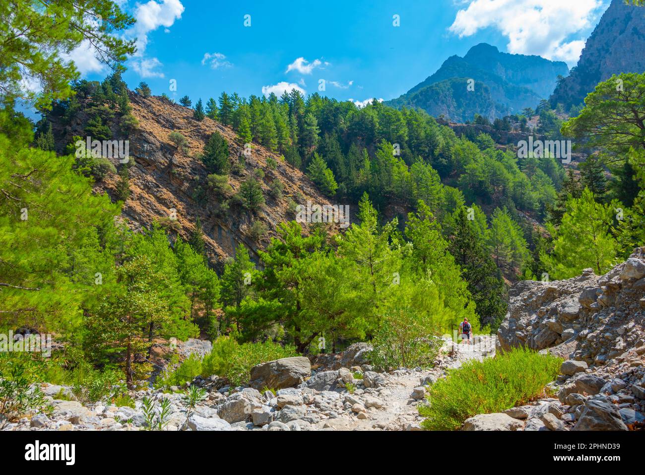 Samaria gorge at Greek island Crete. Stock Photo