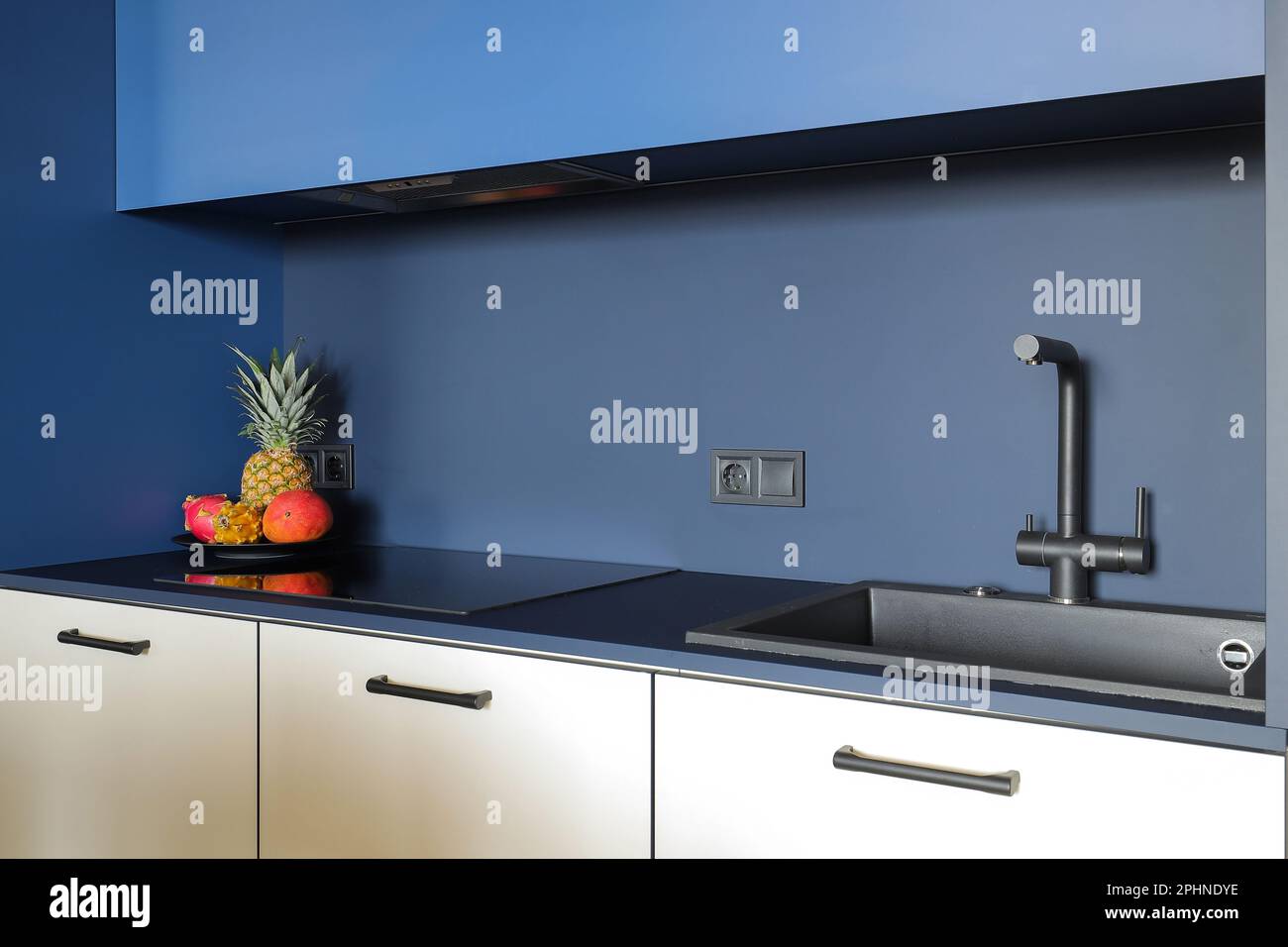 Faucet and granite sink in the modern kitchen Stock Photo Alamy