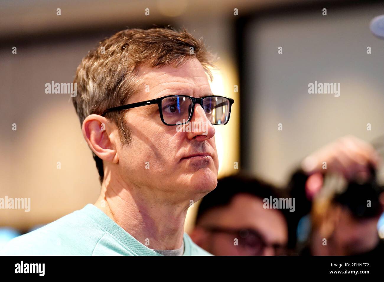 Louis Theroux during a press conference at Nobu Hotel London Portman Square, London. Picture date: Wednesday March 29, 2023. Stock Photo