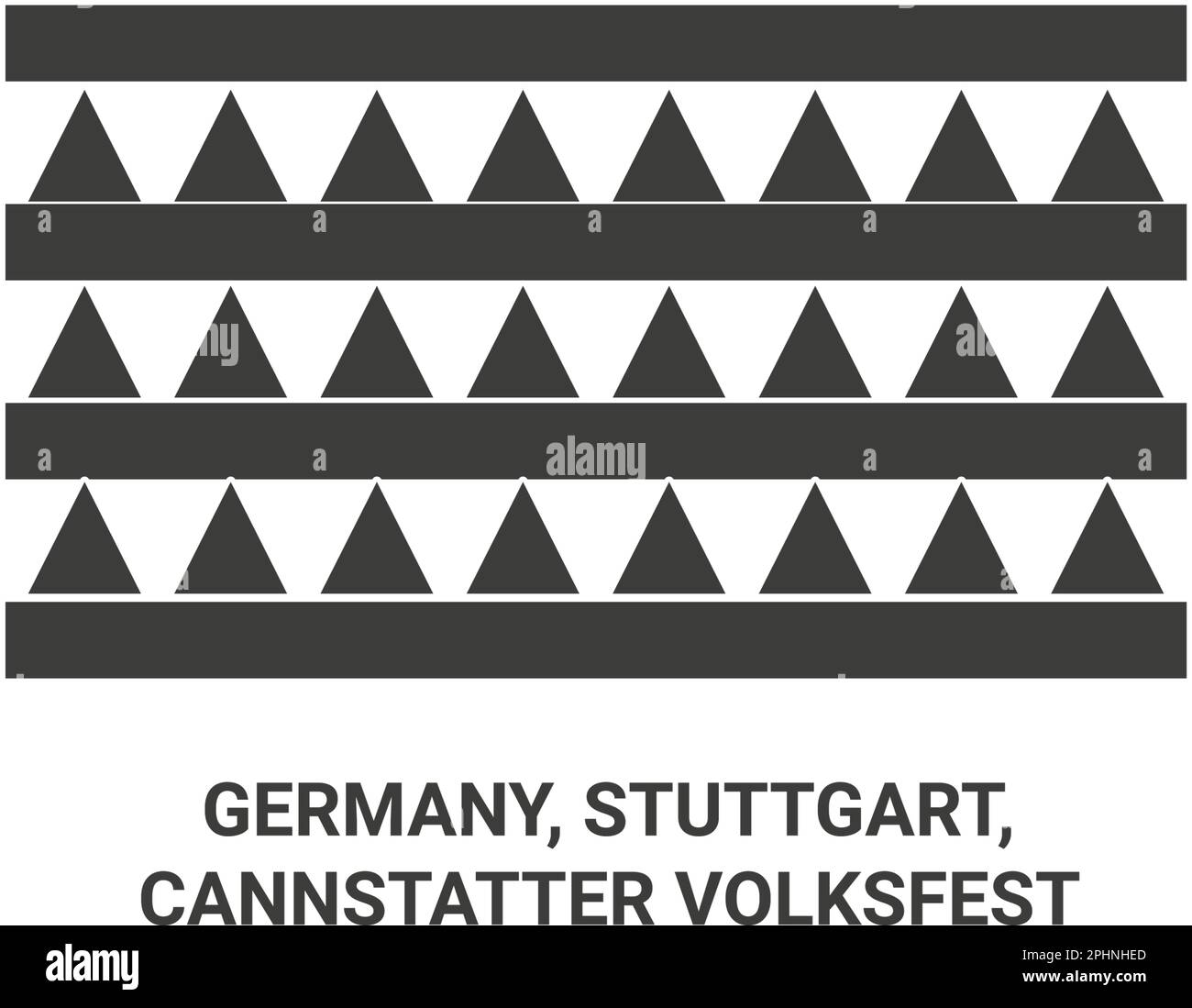 Germany, Stuttgart, Cannstatter Volksfest travel landmark vector illustration Stock Vector