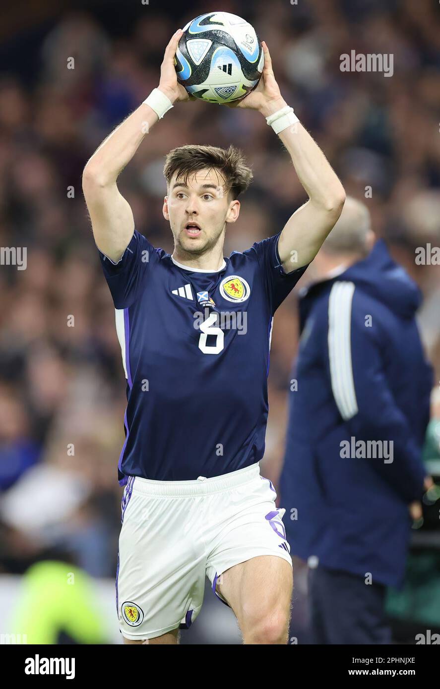 Scotland's Kieran Tierney during the UEFA Euro 2024 qualifying group A
