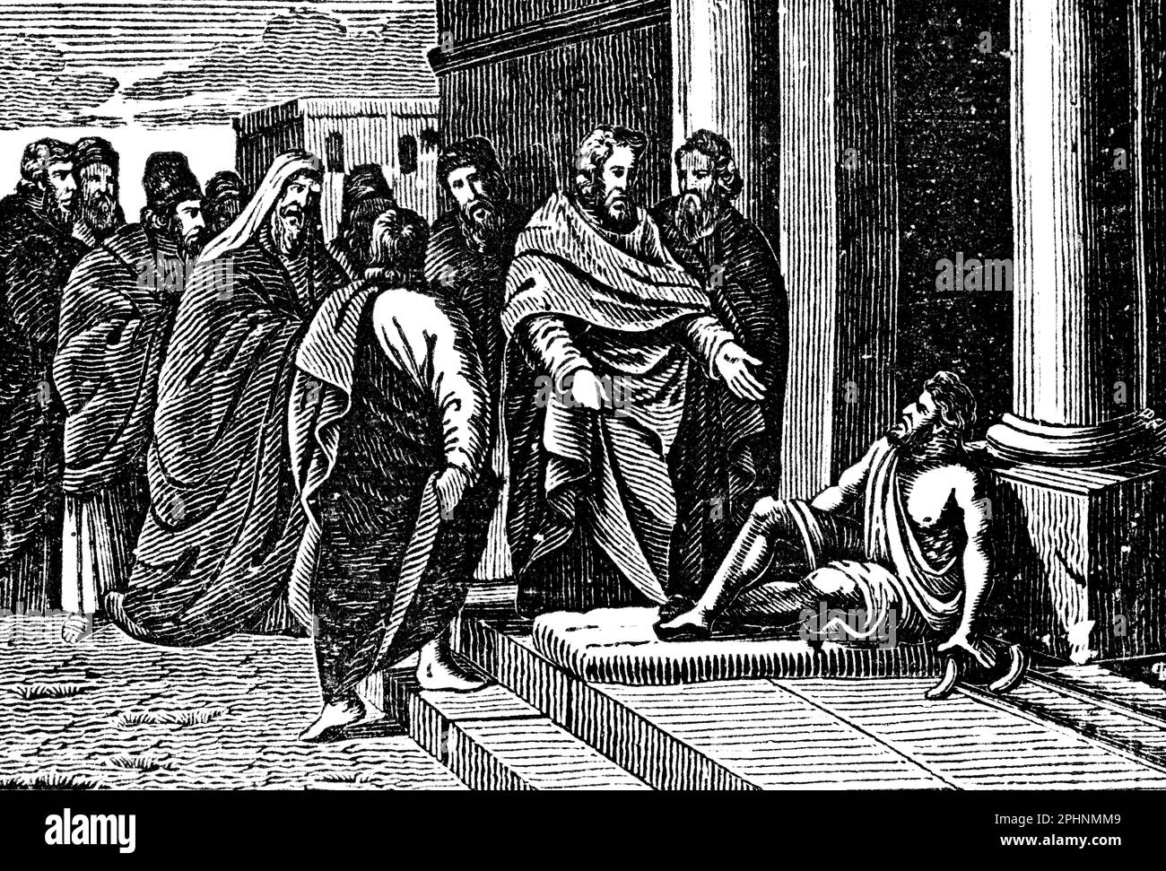 the Apostles, New Testament, bible 1831, historical illustration Stock ...