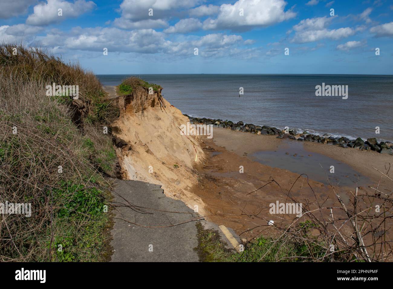 Coastal Erosion Happisburgh Norfolk England March 2023 Happisburgh ...