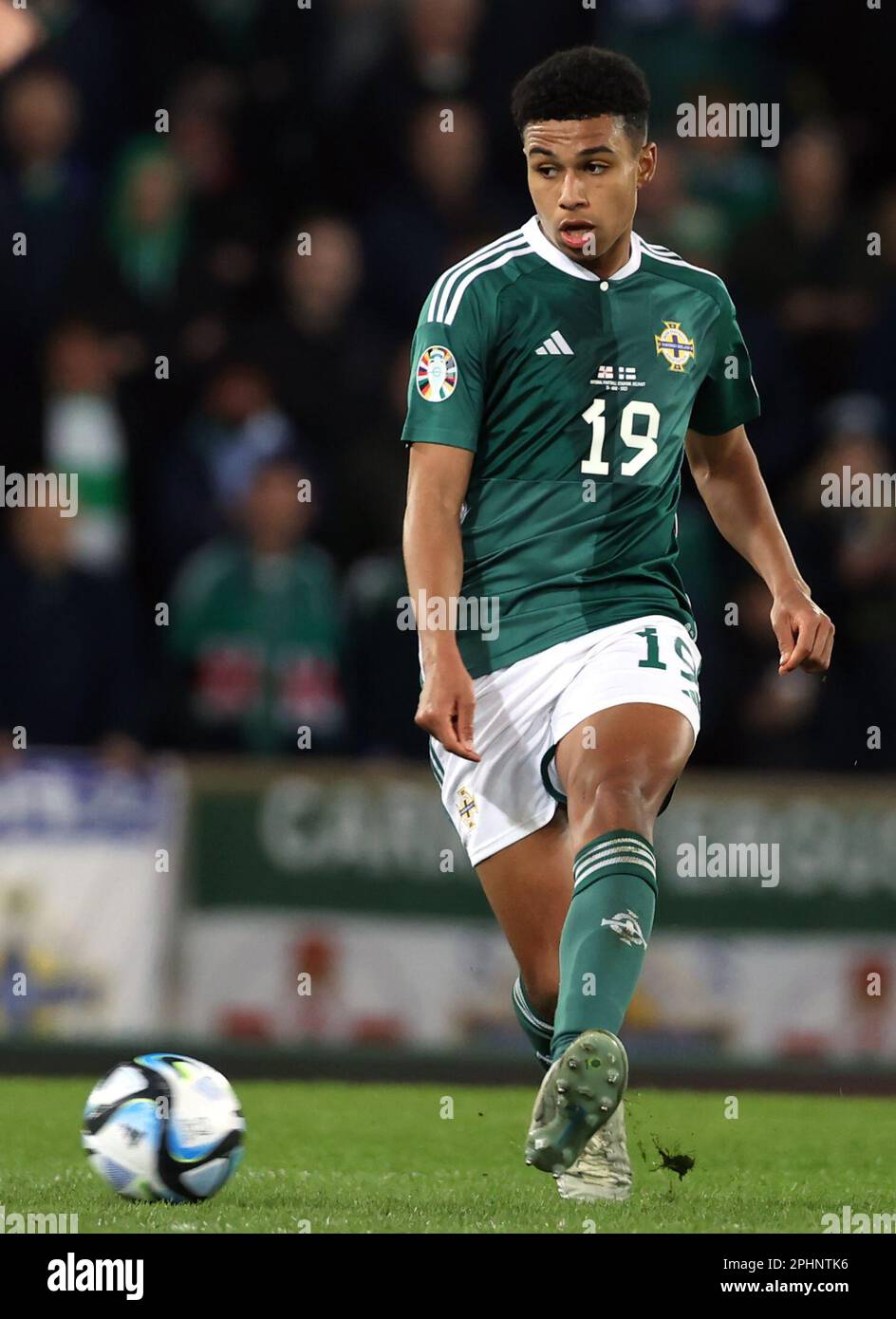 Northern Ireland's Shea Charles during the UEFA Euro 2024 Group H
