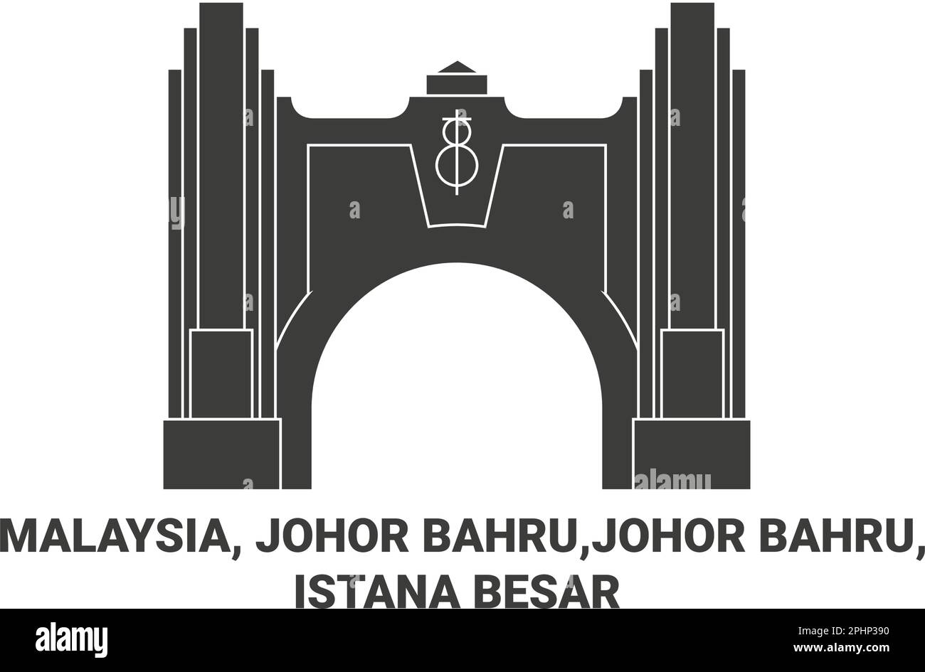 Malaysia, Johor Bahru,Johor Bahru, Istana Besar travel landmark vector ...