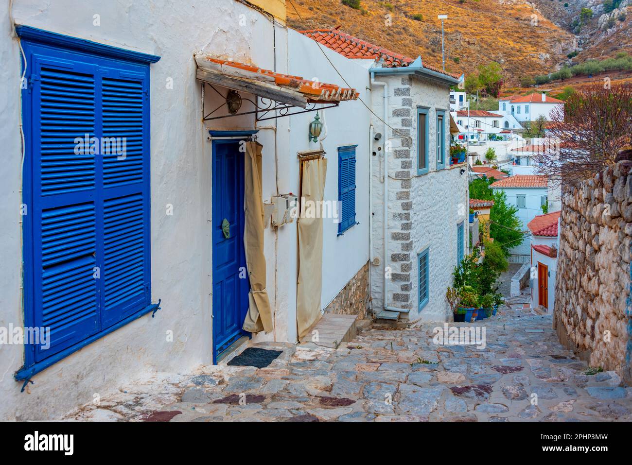 Beautiful Coastal City, European Town On Mediterranean Sea, Greek Island,  Many Little Houses, Picturesque Landscape, Travel And Tourism Concept Stock  Photo, Picture and Royalty Free Image. Image 21386038.
