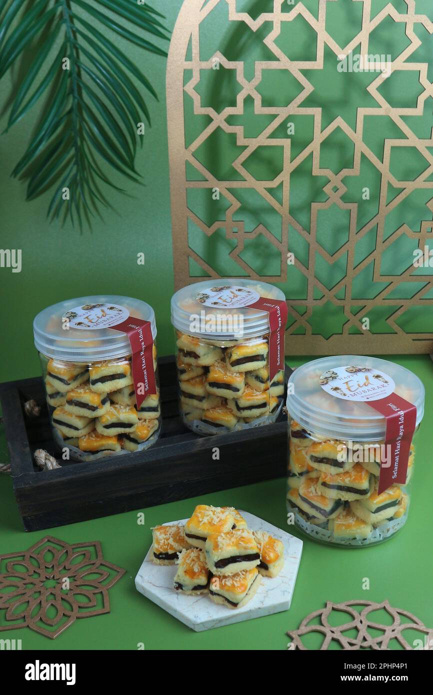 homemade biscuits in a jar for Eid Stock Photo Alamy