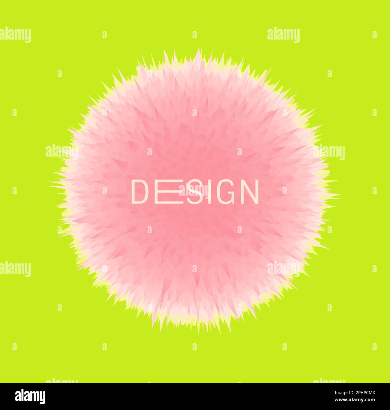 Fluffy shaggy ball. Floral art. Element for design. Vector illustration for advertising, marketing, presentation or greeting card. Stock Vector